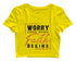 Worry ends when faith begins 2cor 5:7 Christianity Womens Crop Tops